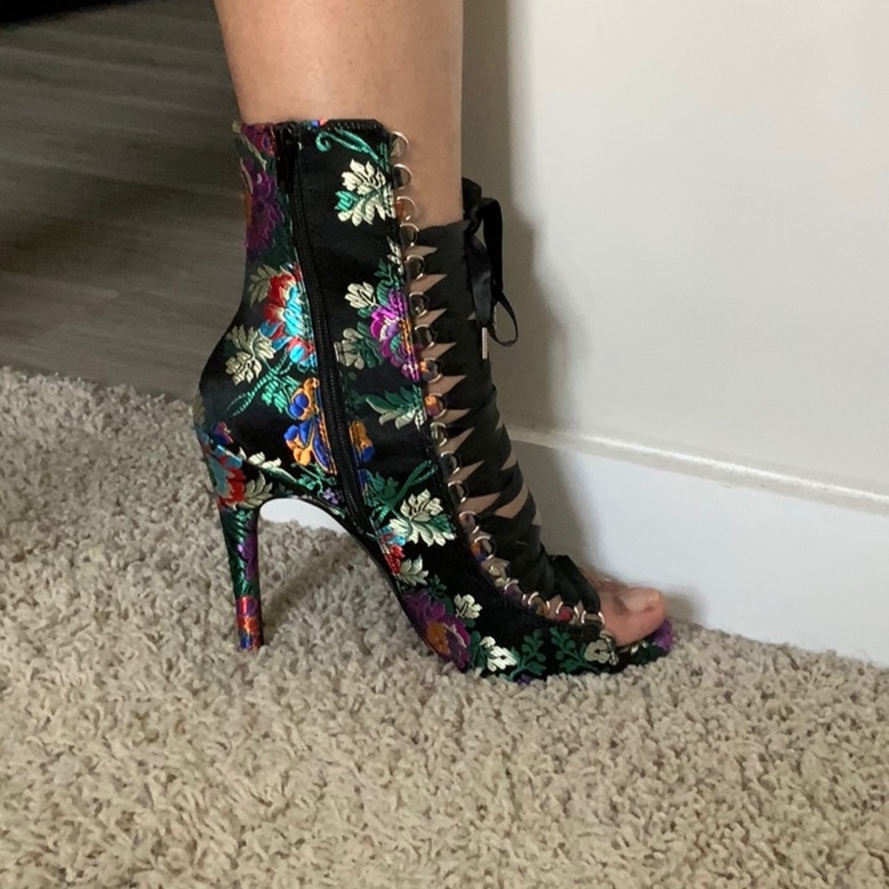 Floral high heels